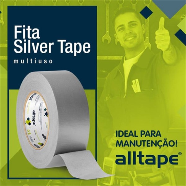 Fita Adesiva Alltape Sk 431 Silver Tape 48mm X 50m Cinza