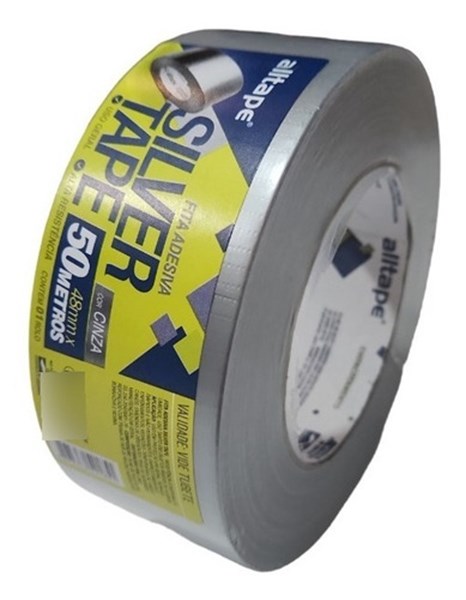 Fita Adesiva Alltape Sk 431 Silver Tape 48mm X 50m Cinza