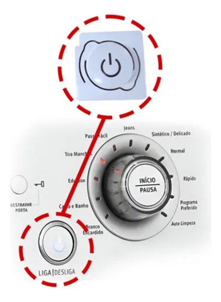 Botão Liga Desliga Lava E Seca LG Electrolux Lse11