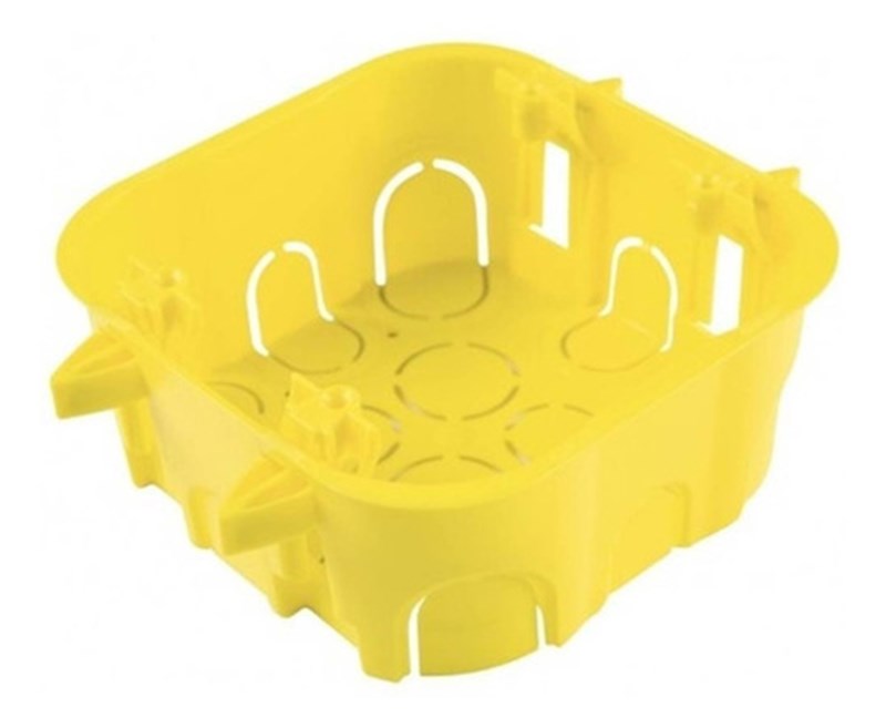 Caixa Passagem Drywall 4x4 - Amarelo