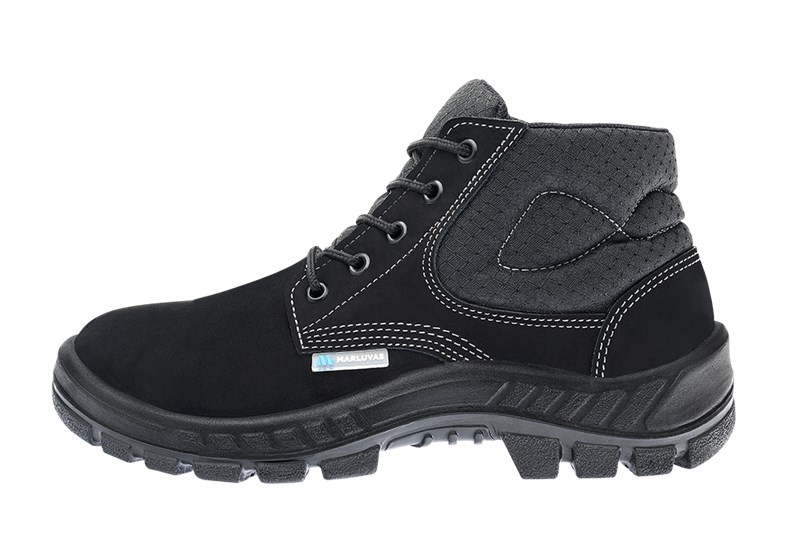 BOTINA NOBUCK AMARRAR PRETA 50B26 BICO PVC CA 45.611 - MARLUVAS
