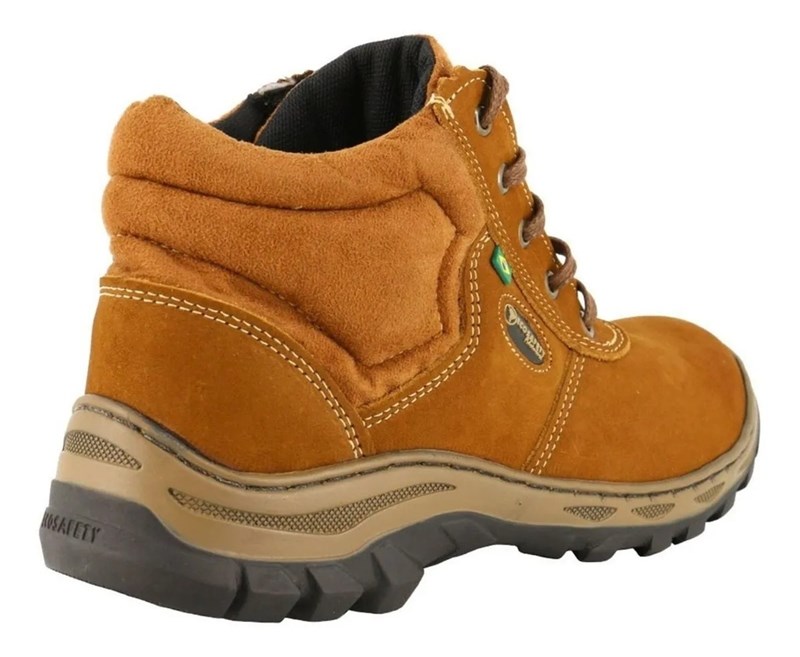BOTINA NOBUCK FERRUGEM PS 195 C/BICO PVC - CA 17.144 - ECOSAFETY