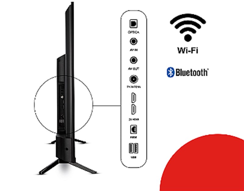 Smart TV Aiwa 43", Full HD, Android, AWS-TV-43-BL-02-A | Preto