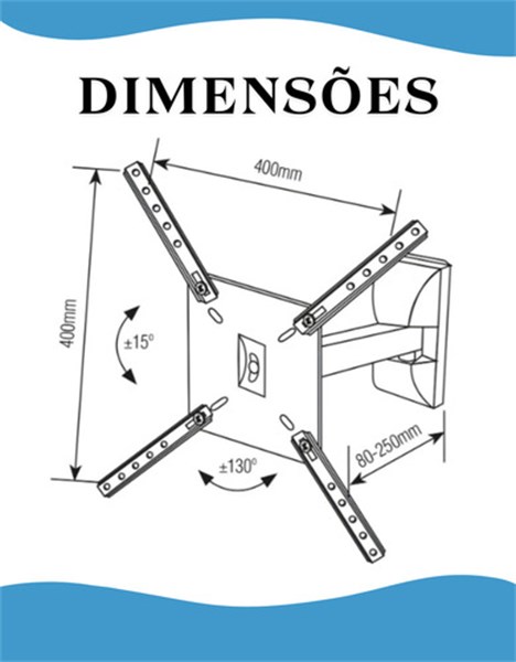 SUPORTE PRIME TECH ARTICULADO 10"-56 4MV