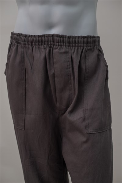 CALÇA BRIM CINZA C/ FAIXA REFLETIVA