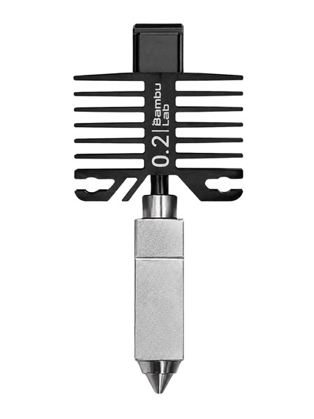 HOTEND BICO DE AÇO ENDURECIDO 0.2MM BAMBU LAB P1P, P1S, X1C cópia