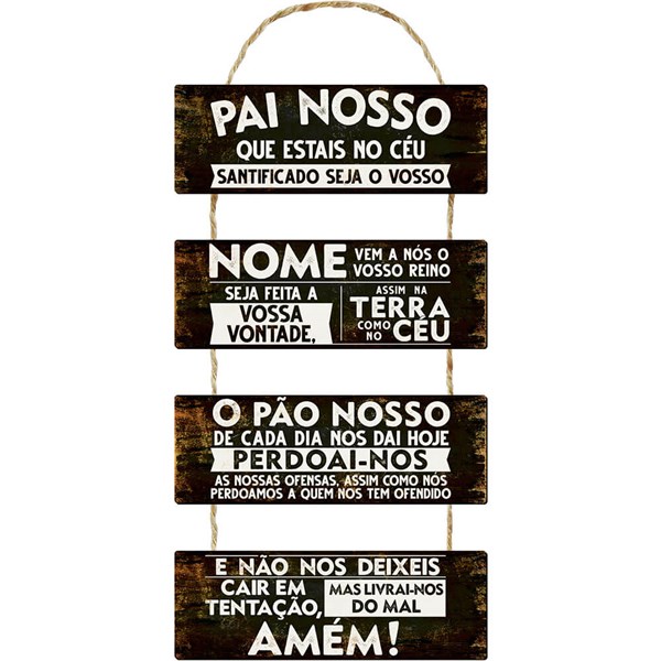 Placa Decorativa - Oração Pai Nosso