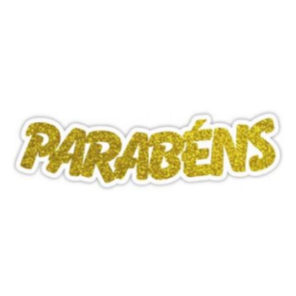 Parabéns em EVA - Dourado Glitter