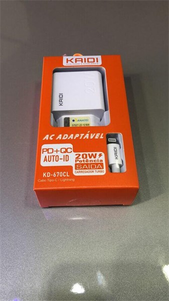 CARREGADOR COMPLETO IPHONE 20W KAIDI KD-108S
