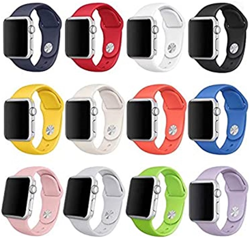 10 PULSEIRAS SILICONE COLORIDA ONDULADAS (APPLEWATCH E SMARTWATCH)