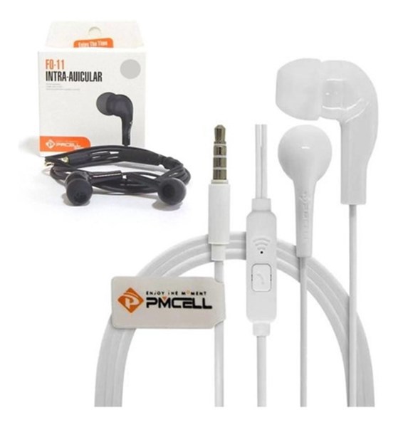 FONE DE OUVIDO SIMPLES PMCELL COM BORRACHINHA (FO-11)