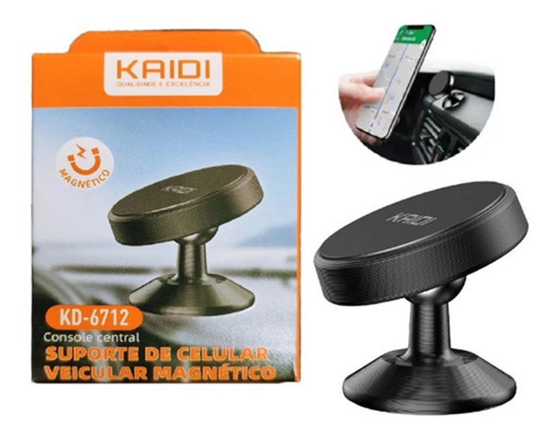 SUPORTE VEICULAR MAGNÉTICO KAIDI (KD-6712)