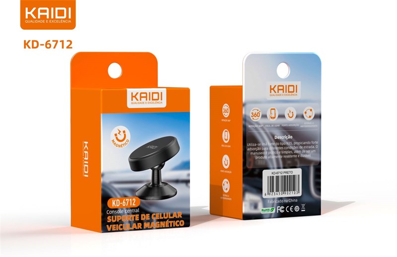 SUPORTE VEICULAR MAGNÉTICO KAIDI (KD-6712)