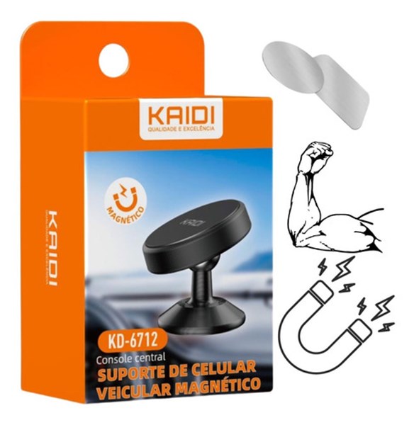 SUPORTE VEICULAR MAGNÉTICO KAIDI (KD-6712)