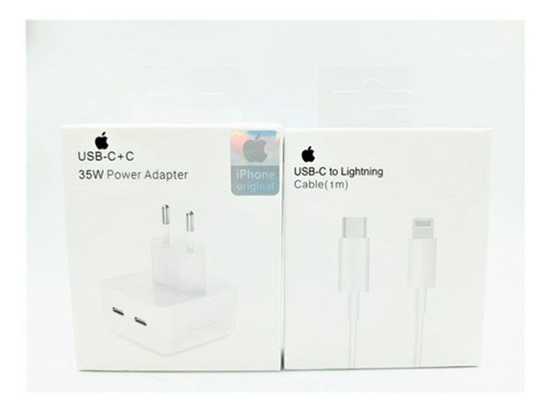 CARREGADOR COMPLETO IPHONE 35W + 2 SAÍDAS USB-C