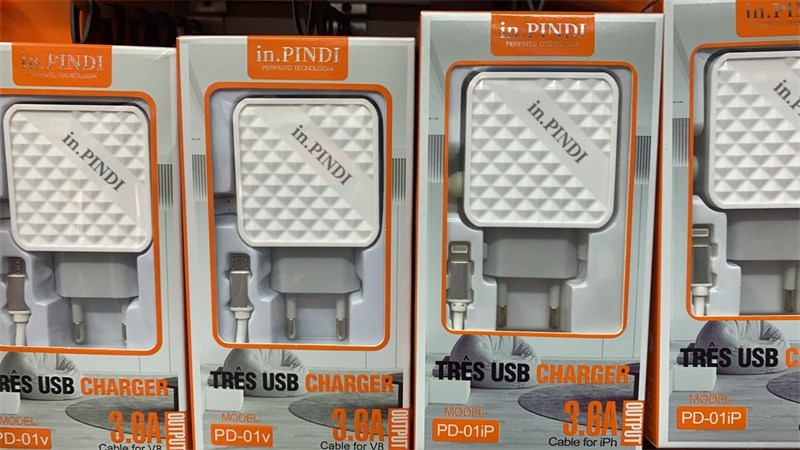 CARREGADOR COMPLETO 3.6A + 3USB IN.PIND