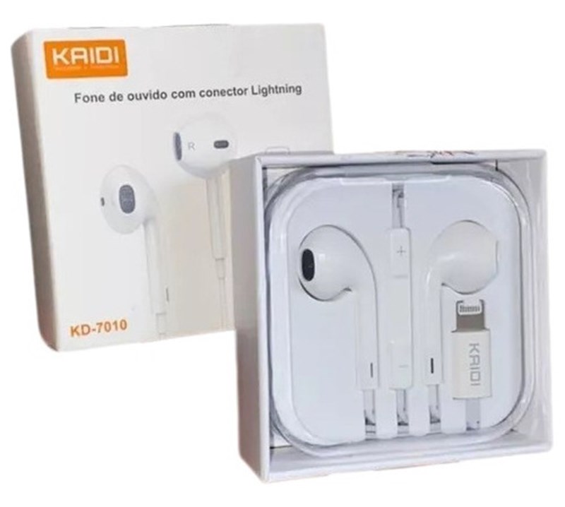 FONE DE OUVIDO CONEXÃO LIGHTINING KAIDI - KD-7010