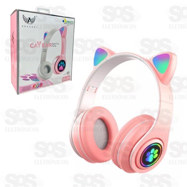 HEADPHONE BLUETOOTH GATINHO RGB ALTOMEX (B-19)