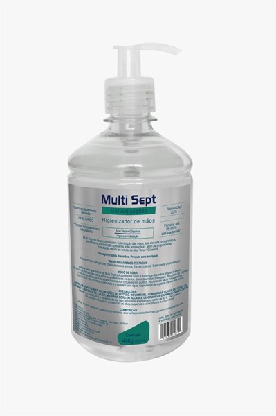 Multi Sept Álcool Gel 70% Proteção e Hidratação 500ml | Epick