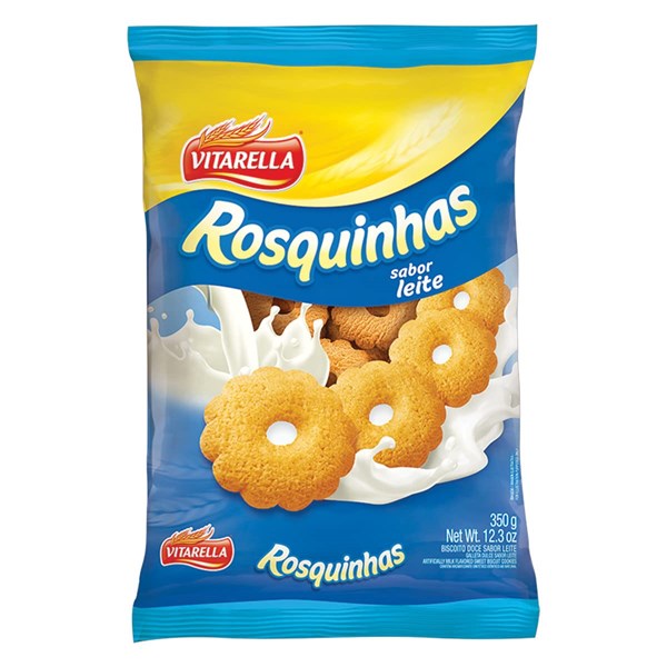 BISCOITO ROSQUINHA LEITE VITARELLA PACOTE 300G