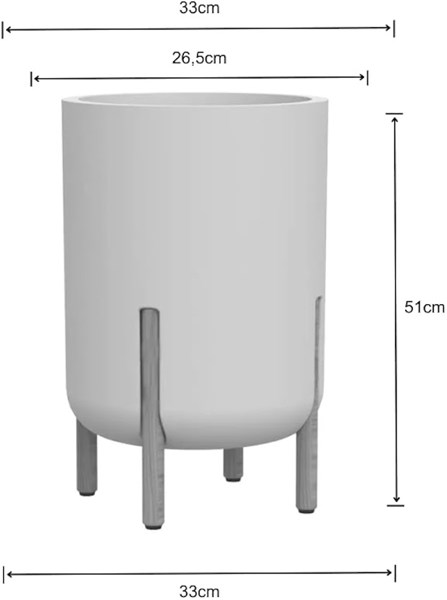 VASO CILINDRICO DECORE OFF-WHITE 34