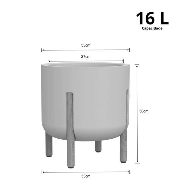 VASO CILINDRICO DECORE OFF-WHITE  33 JAPI