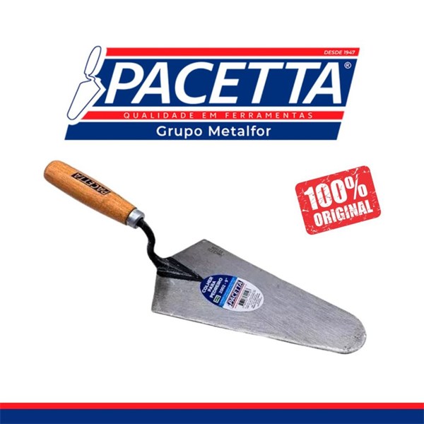 Colher de Pedreiro 6' Aço Forjado Canto Reto Pacetta Original