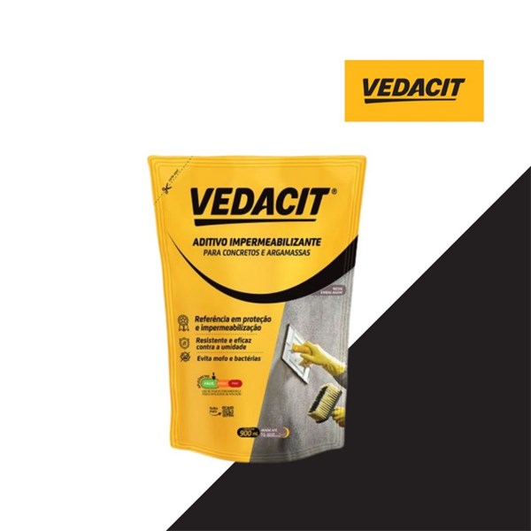 VEDACIT ADITIVO IMPERMEABILIZANTE HIDROFUGANTE ARGAMASSA CONCRETO 900ML