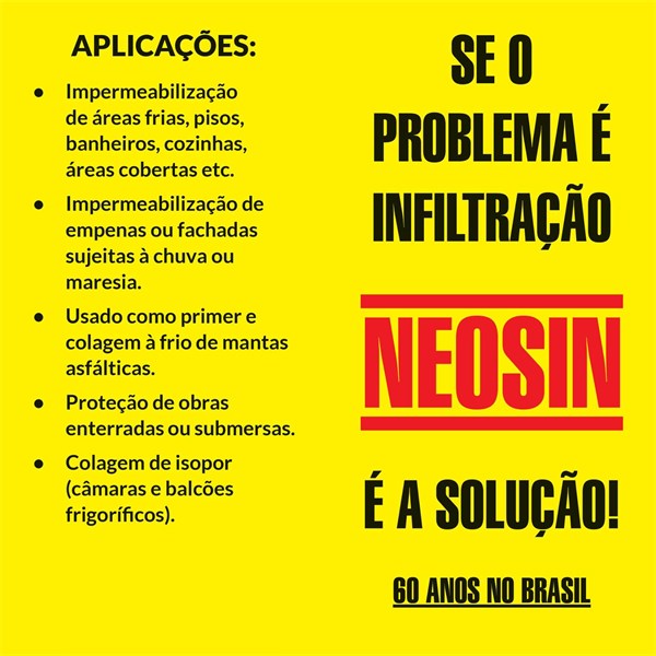 EMULSÃO ASFÁLTICA IMPERMEABILIZAÇÃO 3,5KG NEOSIN