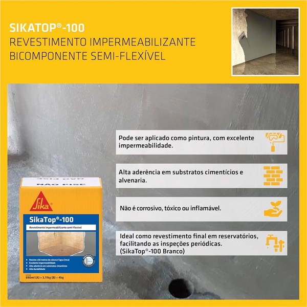 SIKA TOP 100 IMPERMEABILIZANTE CAIXA 4KG                   428058 SIKA