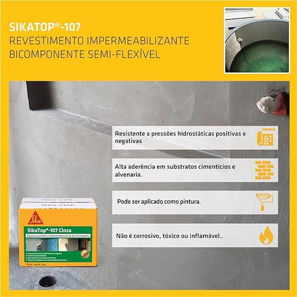 SIKA TOP 107 IMPERMEABILIZANTE CAIXA.4KG                   427868 SIKA