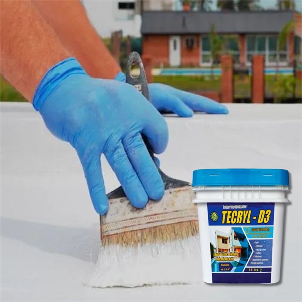 TECRYL-D3 IMPERMEABILIZANTE LIQUIDO EMBORRACHADO BRANCO 15KG TECRYL