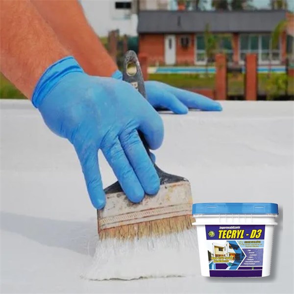 TECRYL-D3 IMPERMEABILIZANTE LIQUIDO EMBORRACHADO BRANCO GALAO 4KG TECRYL