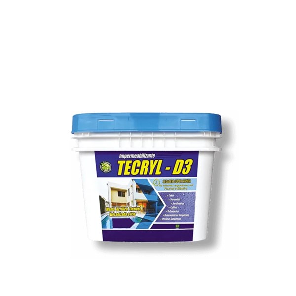 TECRYL-D3 IMPERMEABILIZANTE LIQUIDO EMBORRACHADO BRANCO GALAO 4KG TECRYL