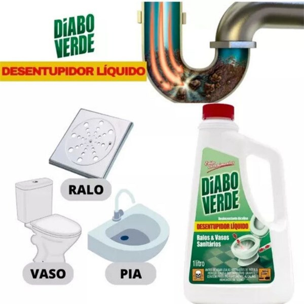 DIABO VERDE DESENTUPIDOR LIQUIDO 1 LITRO