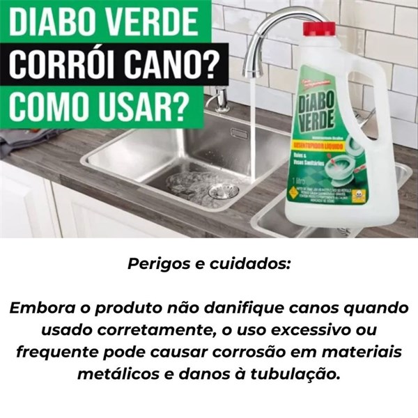 DIABO VERDE DESENTUPIDOR LIQUIDO 1 LITRO