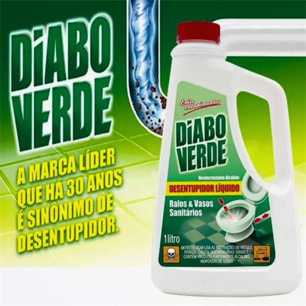 DIABO VERDE DESENTUPIDOR LIQUIDO 1 LITRO