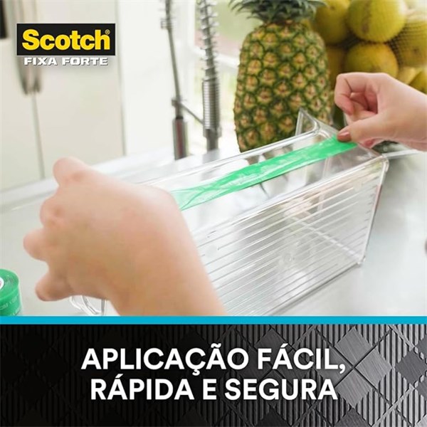 FITA DUPLA FACE SCOTCH FIXA FORTE TRANSPARENTE 24mmx2,0m         3M
