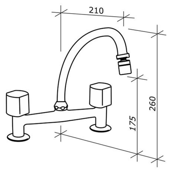 TORNEIRA MISTURADOR MESA COZINHA NOVA PETRA 1256       7014 FABRIMAR
