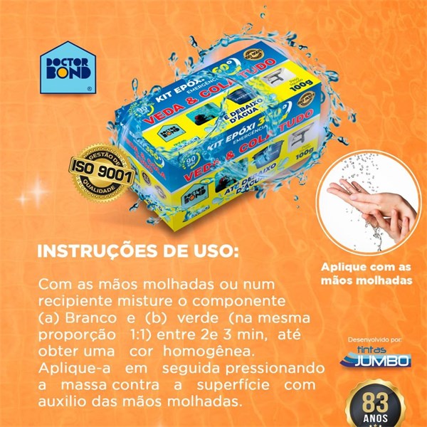 KIT EMERGENCIA MASSA EPOXI 250G DOCTOR BOND