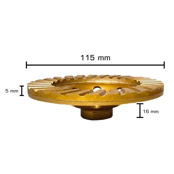 REBOLO DIAMANTADO CONCRETO ESMERILHADEIRA TURBO M14x115MM FERTAK