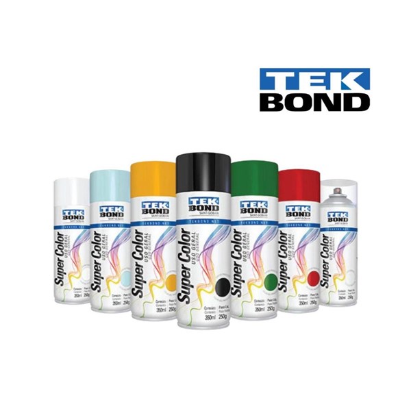 TINTA SPRAY USO GERAL 350ML TEKBOND BRANCO BRILHANTE