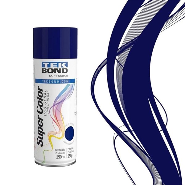 TINTA SPRAY USO GERAL 350ML TEKBOND AZUL ESCURO