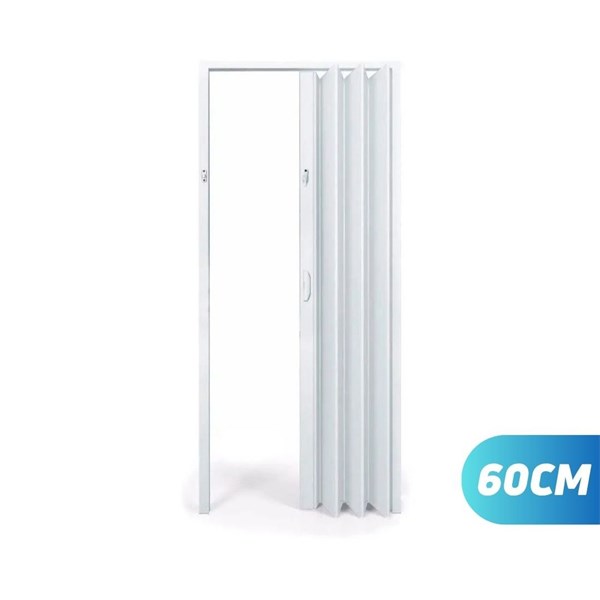 PORTA SANFONADA PVC 2,10x0,60CM BRANCA