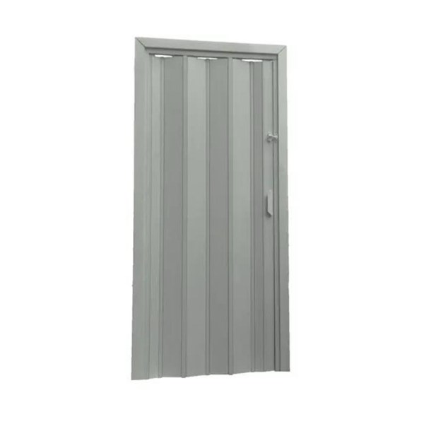 PORTA SANFONADA PVC 84CM X 2,10 CINZA