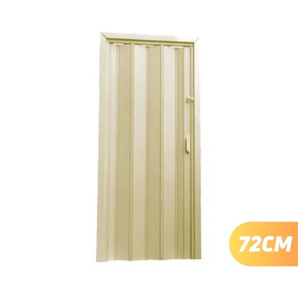 PORTA SANFONADA PVC 2,10x0,72CM BEGE