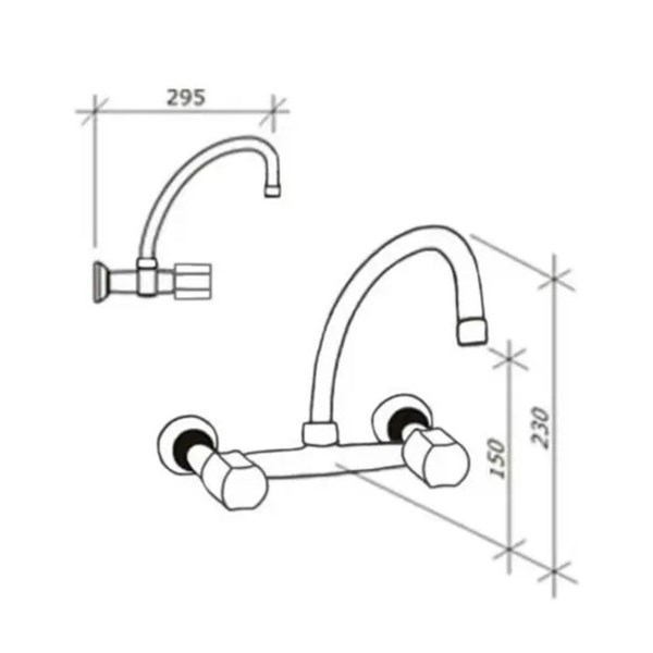 MISTURADOR PAREDE COZINHA NOVA PETRA           1258 7074 FABRIMAR