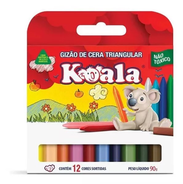 GIS DE CERA 12 CORES TRIANGULAR 