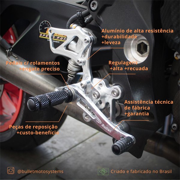 Sistema Pedaleiras reguláveis mod. SBK - CBR 600 RR [03-06]