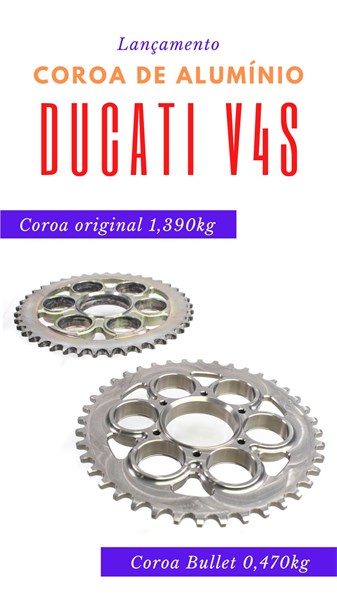 Coroa de alumínio Ducati